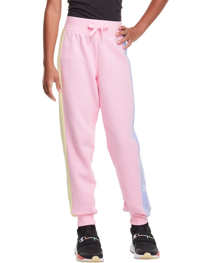 Champion Colorblock Fleece Joggingbroek Meisjes - Roze - Belgie 0972GBIEA